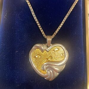 Gorham sterling silver Footprints in the Sand pendant